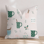 Cozy Mug Scatter Blush Throw Pillow - Hillcroft Home