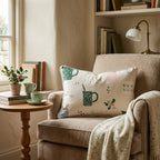 Cozy Mug Scatter Blush Throw Pillow - Hillcroft Home