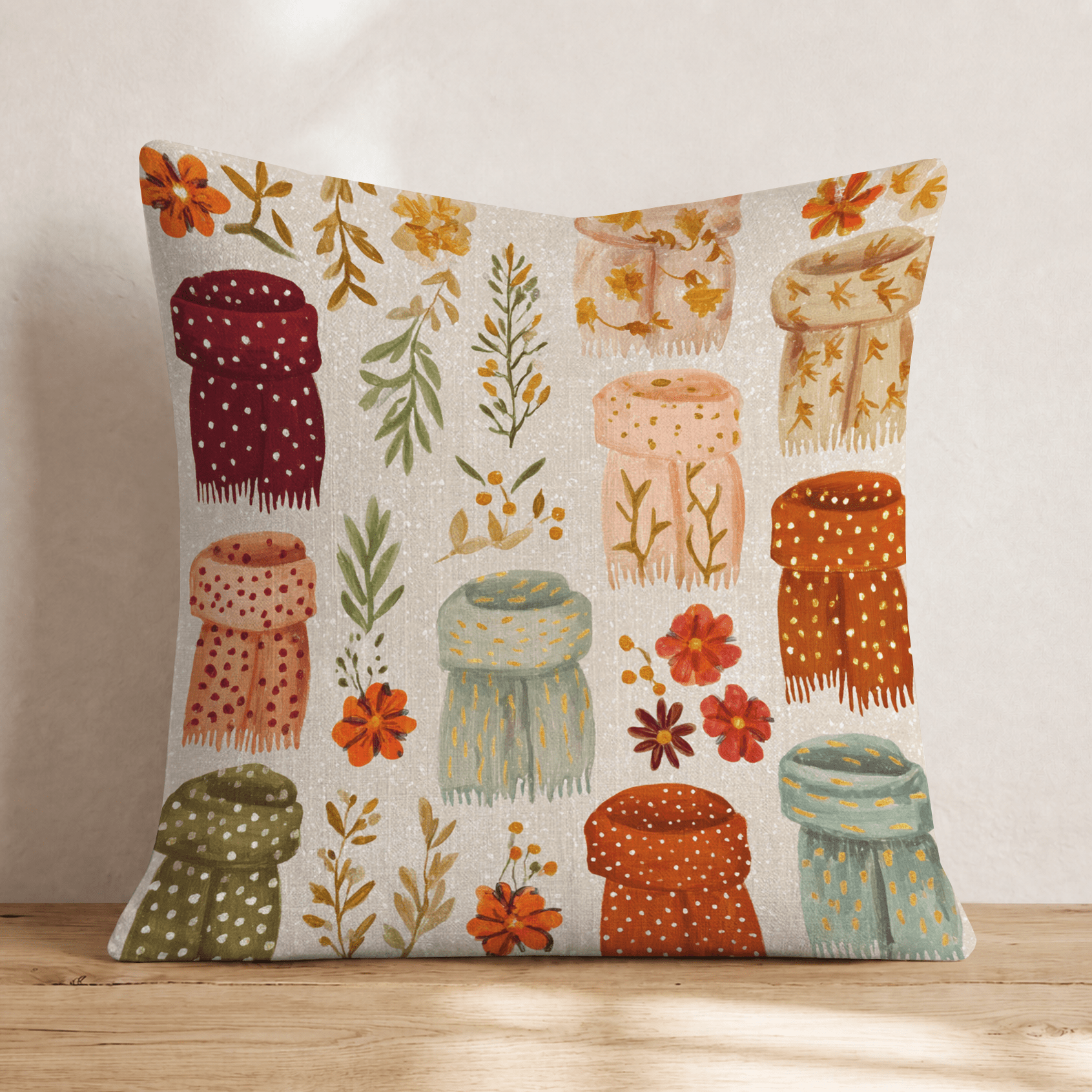 Cozy Scarf Toss Throw Pillow - Hillcroft Home