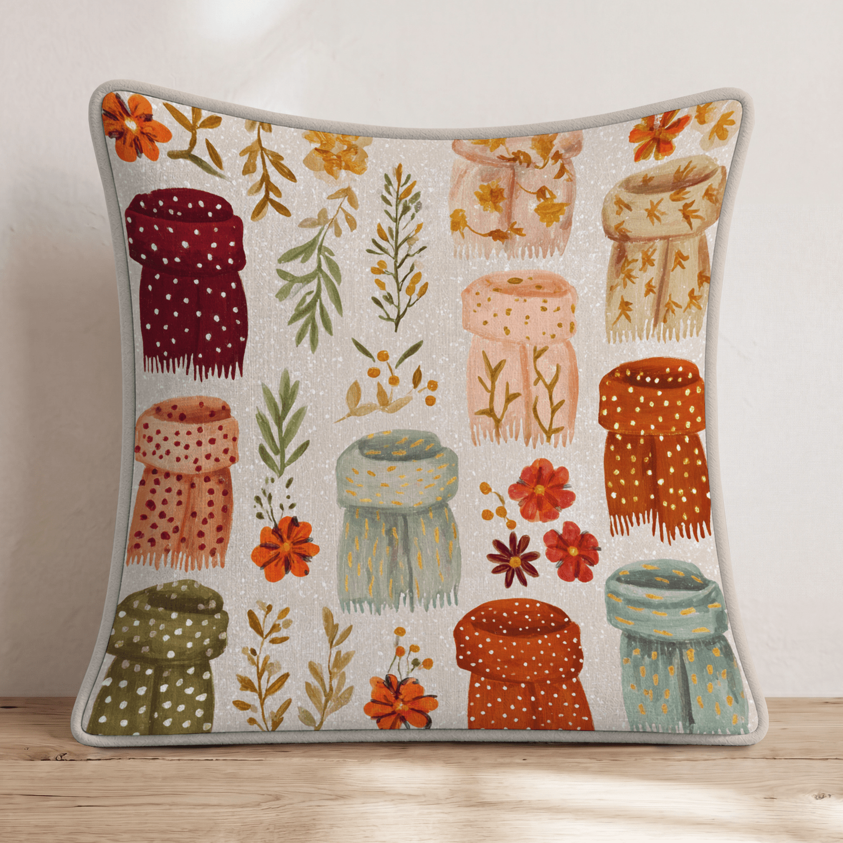 Cozy Scarf Toss Throw Pillow - Hillcroft Home
