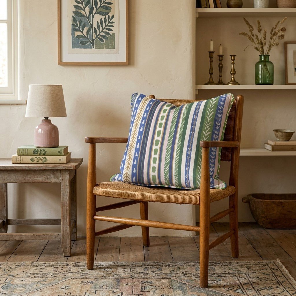 Cozy Stripes Throw Pillow - Hillcroft Home