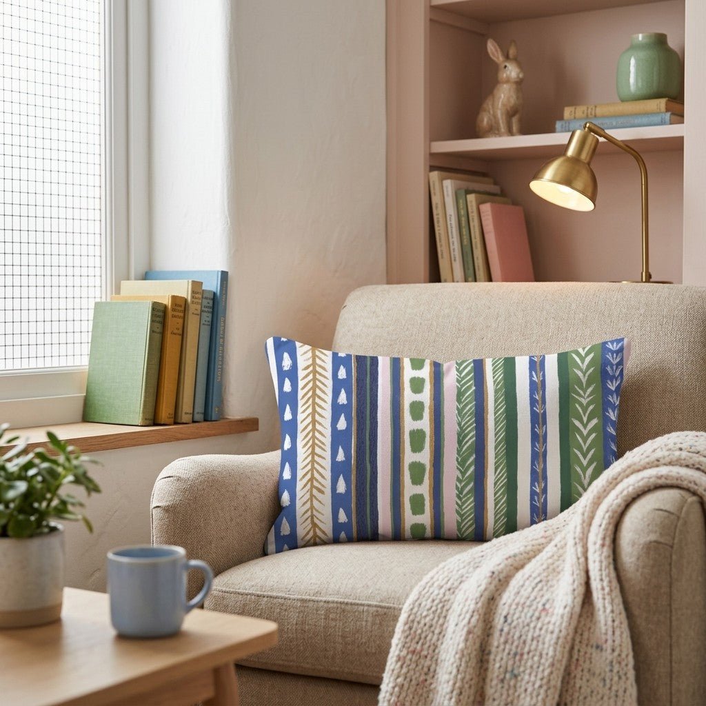 Cozy Stripes Throw Pillow - Hillcroft Home