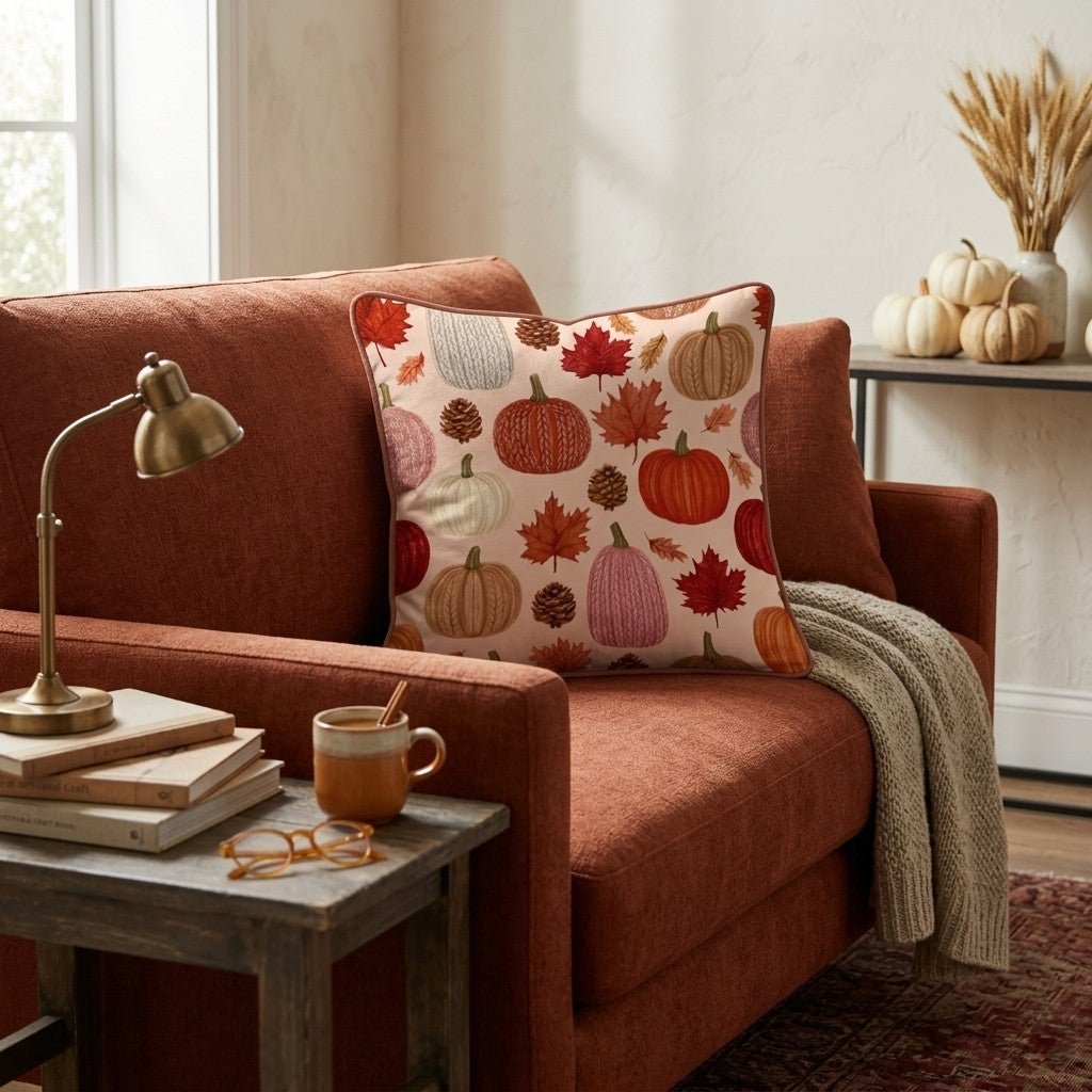 Cozy Up Pumpkin Throw Pillow - Hillcroft Home