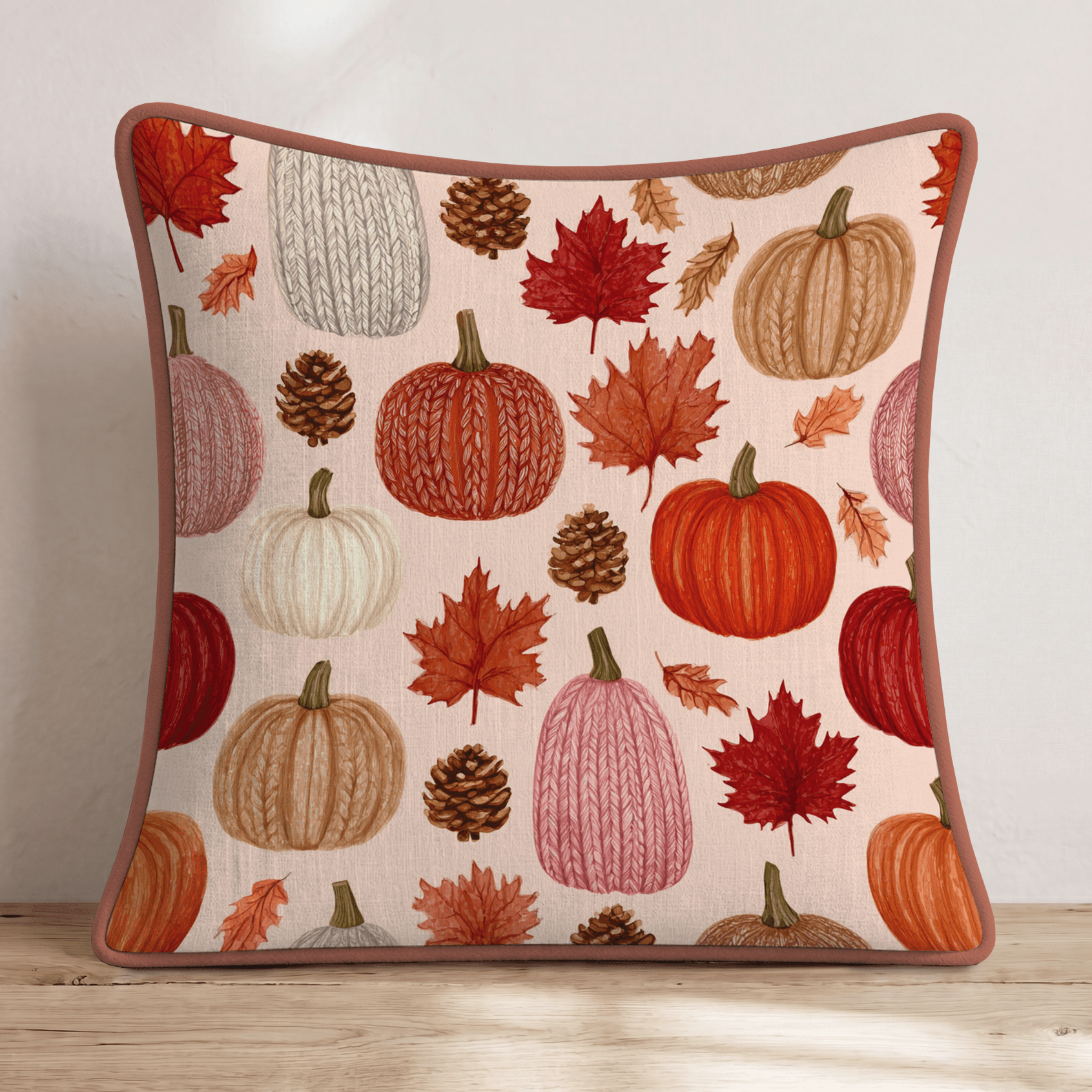 Cozy Up Pumpkin Throw Pillow - Hillcroft Home