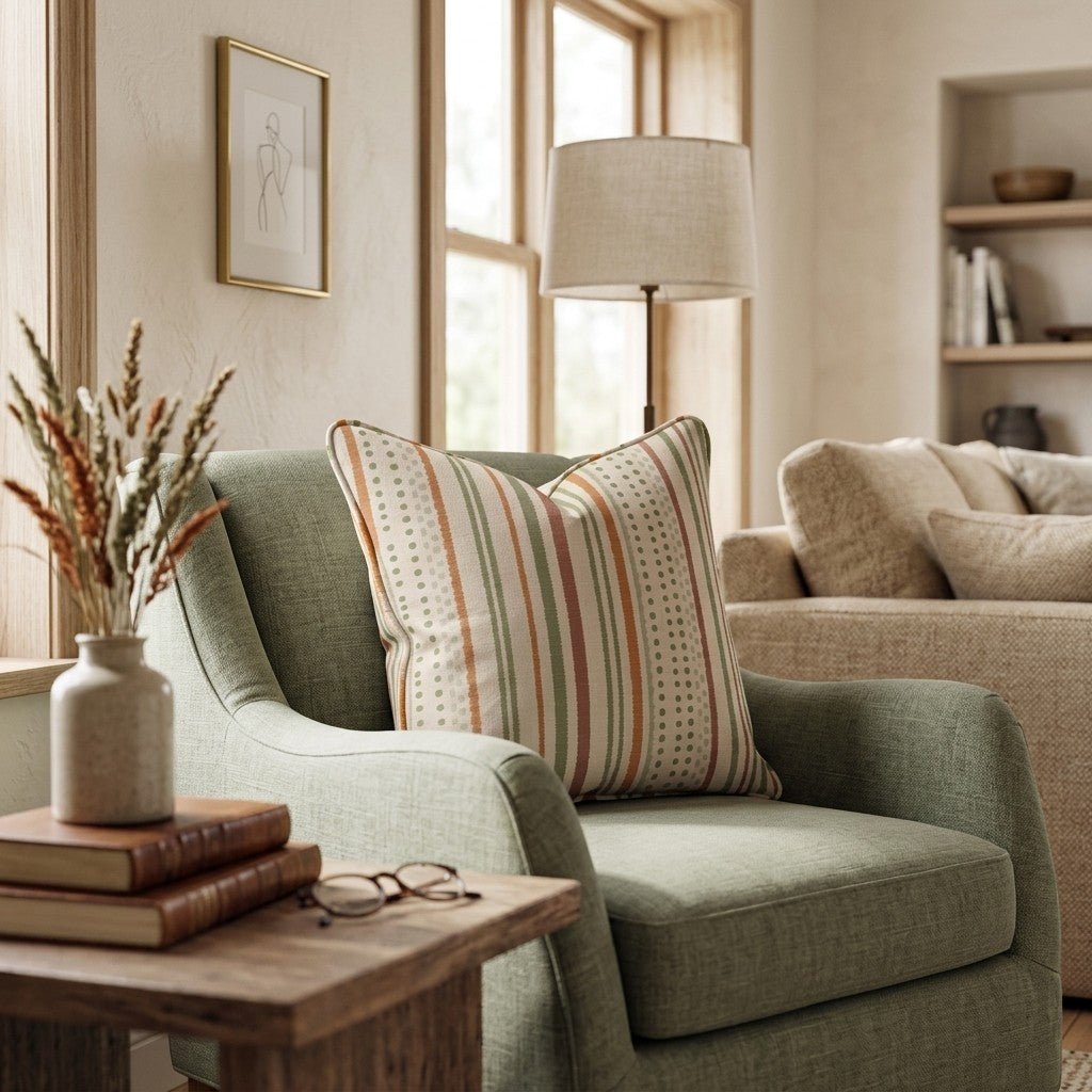 Cozy Vibes Stripes Throw Pillow - Hillcroft Home