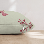 Cranberry Antlers Throw Pillow - Hillcroft Home