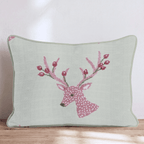 Cranberry Antlers Throw Pillow - Hillcroft Home