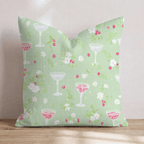 Cranberry Coupe Sage Throw Pillow - Hillcroft Home