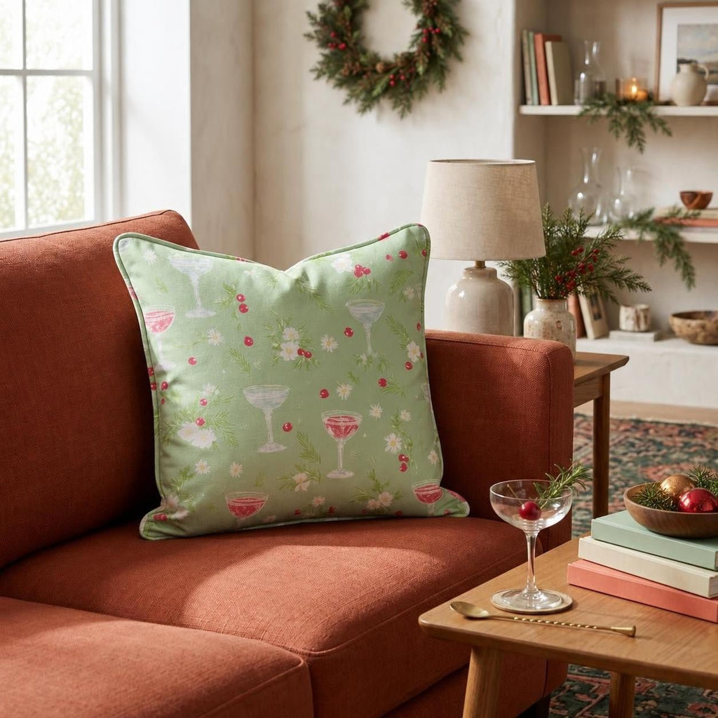 Cranberry Coupe Sage Throw Pillow throw pillow - Hillcroft Home
