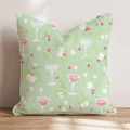 Cranberry Coupe Sage Throw Pillow - Hillcroft Home