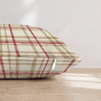 Cranberry Farmhouse Plaid Throw Pillow - Hillcroft Home