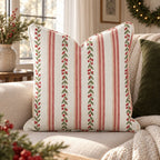 Cranberry Garland Throw Pillow throw pillow - Hillcroft Home