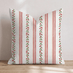 Cranberry Garland Throw Pillow throw pillow - Hillcroft Home