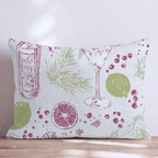 Cranberry Lime Cocktail Throw Pillow throw pillow - Hillcroft Home