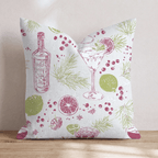 Cranberry Lime Cocktail Throw Pillow throw pillow - Hillcroft Home