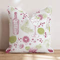 Cranberry Lime Cocktail Throw Pillow throw pillow - Hillcroft Home