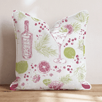 Cranberry Lime Cocktail Throw Pillow throw pillow - Hillcroft Home