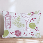 Cranberry Lime Cocktail Throw Pillow throw pillow - Hillcroft Home