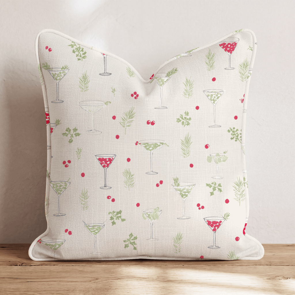 Cranberry Martini Scatter Throw Pillow - Hillcroft Home