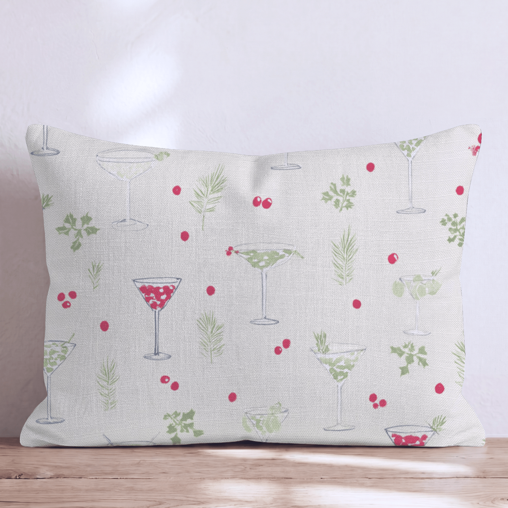 Cranberry Martini Scatter Throw Pillow - Hillcroft Home