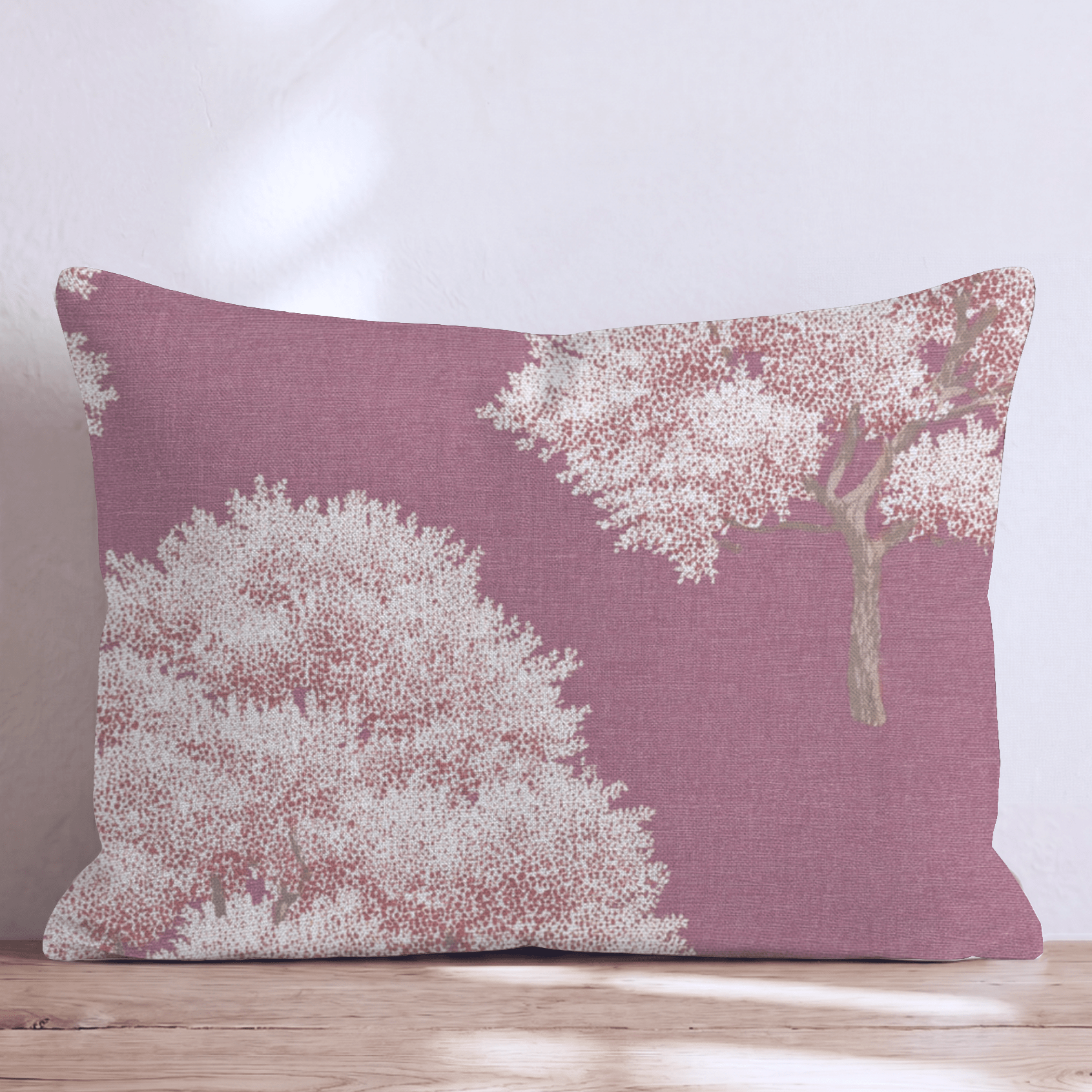 Cranberry Trees Throw Pillow - Hillcroft Home