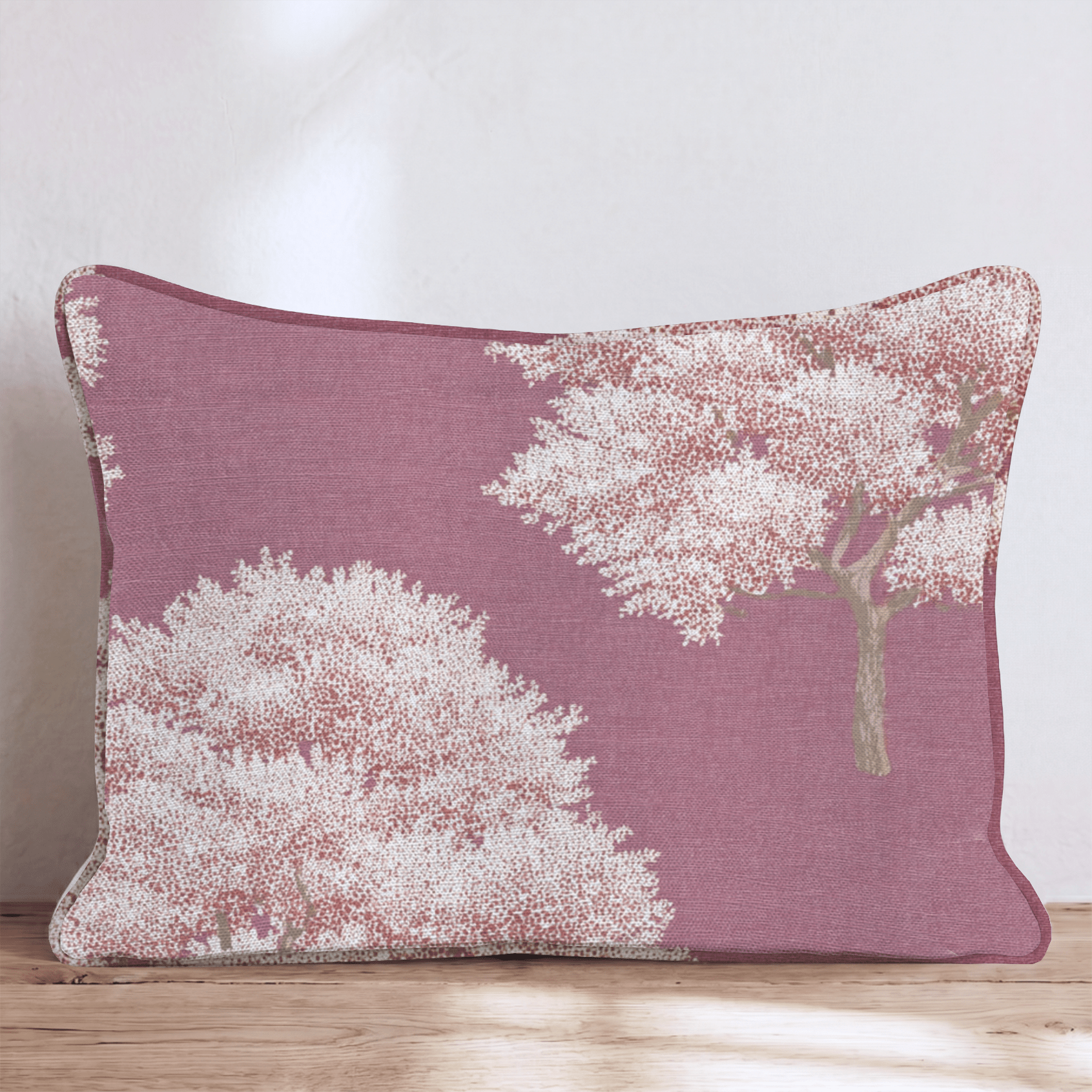Cranberry Trees Throw Pillow - Hillcroft Home