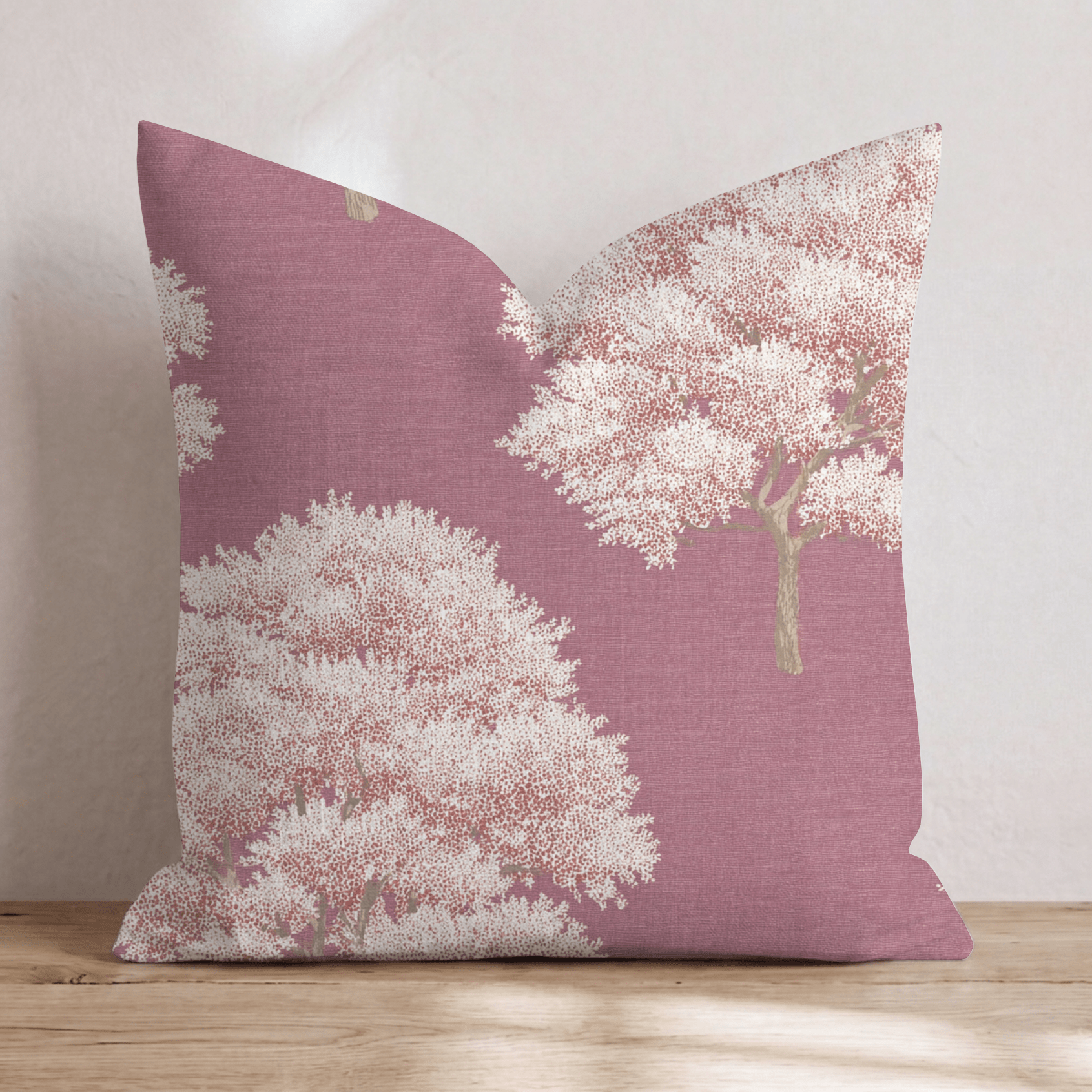 Cranberry Trees Throw Pillow - Hillcroft Home