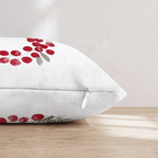 Cranberry Wreath Throw Pillow - Hillcroft Home