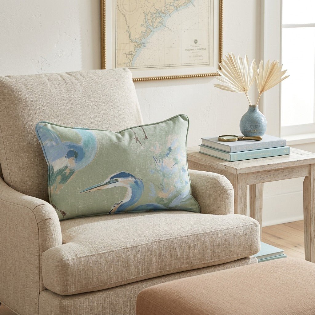 Crane Walk Throw Pillow - Hillcroft Home