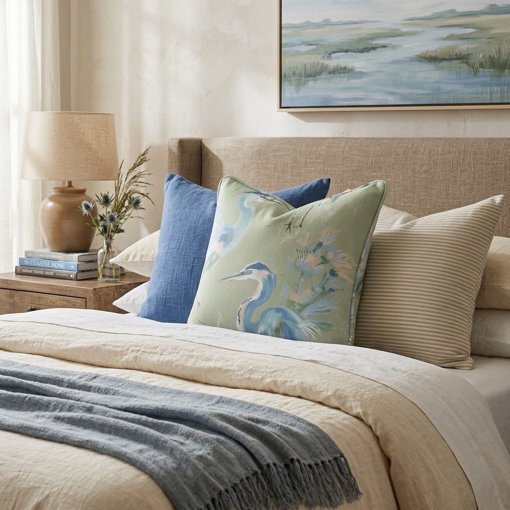 Crane Walk Throw Pillow - Hillcroft Home