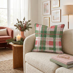 Crayon Textured Plaid Throw Pillow throw pillow - Hillcroft Home