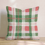 Crayon Textured Plaid Throw Pillow - Hillcroft Home