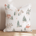 Cream and Silk Noel Throw Pillow - Hillcroft Home