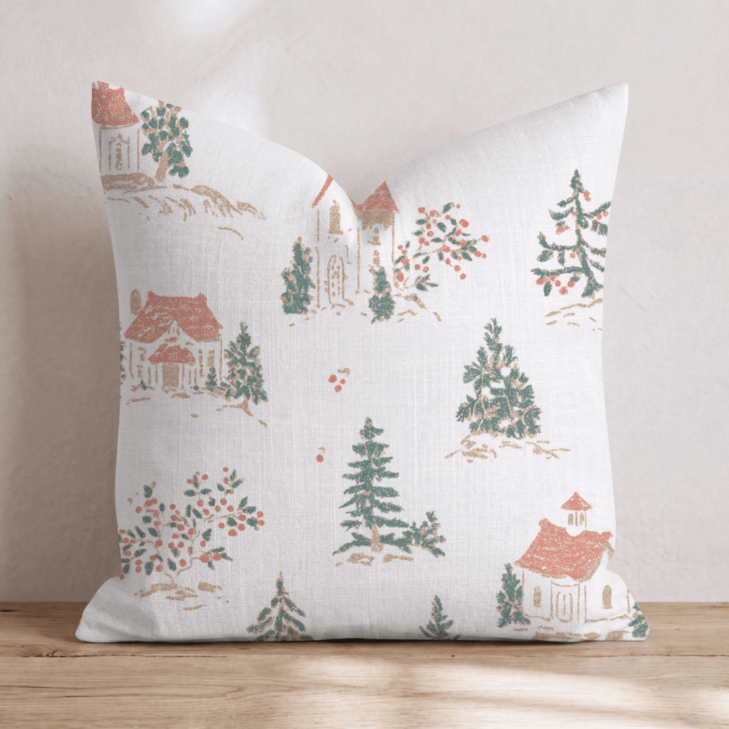 Cream and Silk Noel Throw Pillow - Hillcroft Home