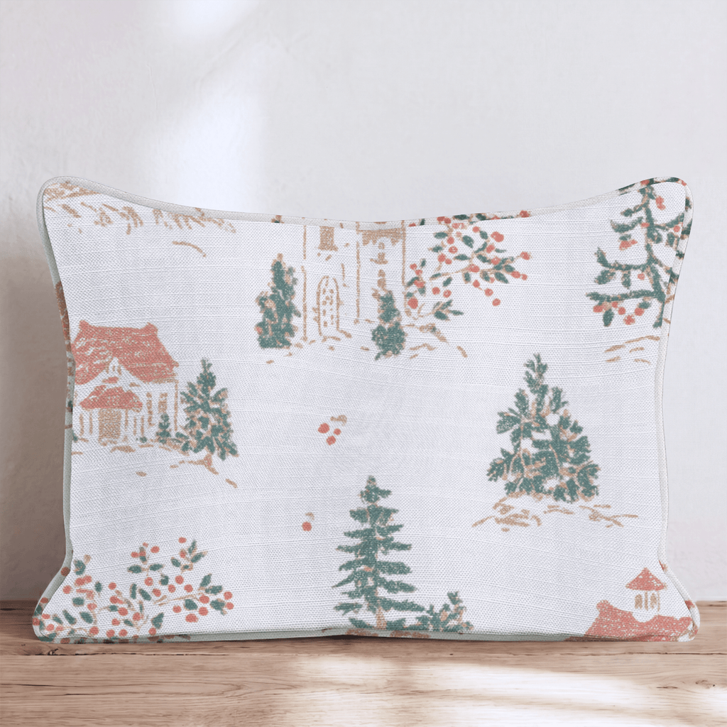 Cream and Silk Noel Throw Pillow - Hillcroft Home