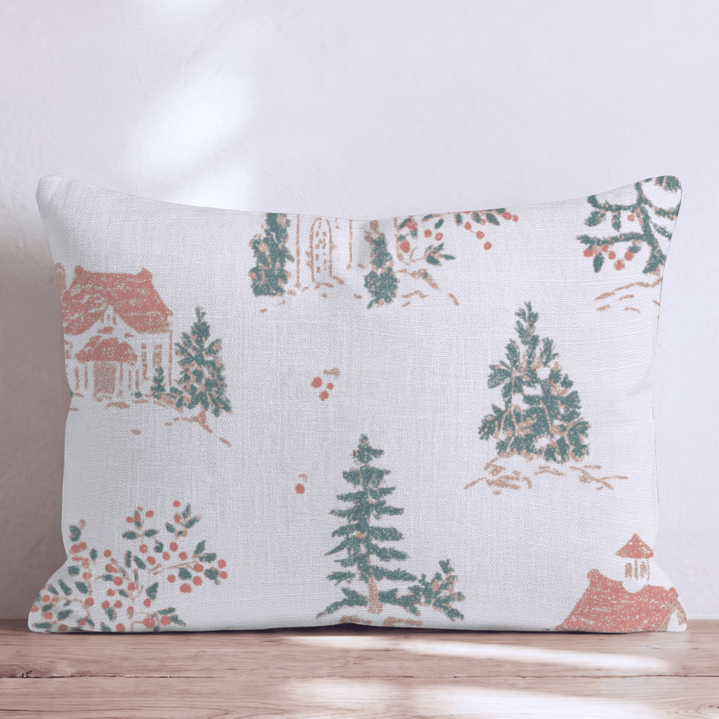 Cream and Silk Noel Throw Pillow - Hillcroft Home