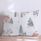 Cream and Silk Noel Throw Pillow - Hillcroft Home