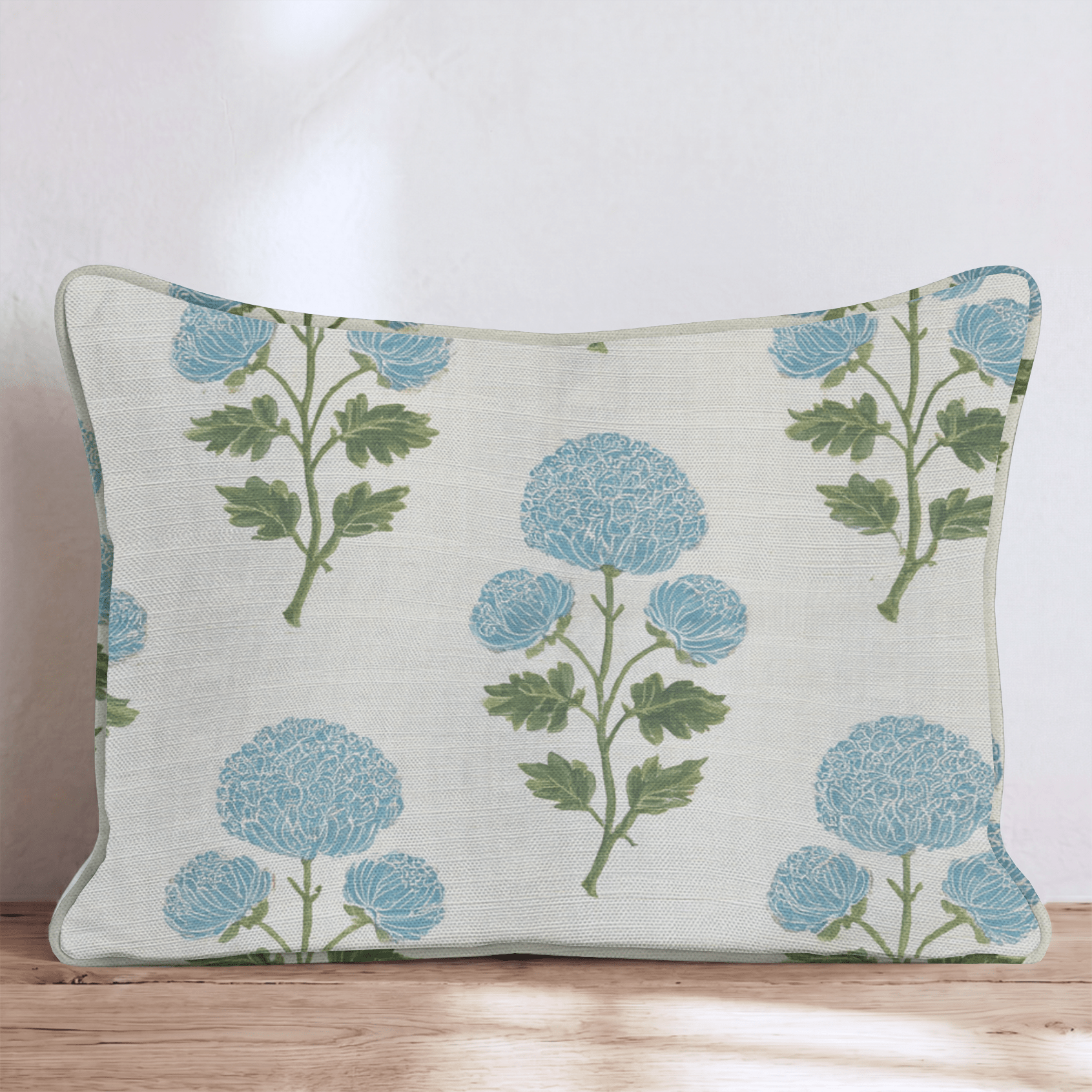 Cream Ornate Floral Throw Pillow - Hillcroft Home