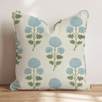 Cream Ornate Floral Throw Pillow - Hillcroft Home
