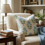 Cream Ornate Floral Throw Pillow - Hillcroft Home
