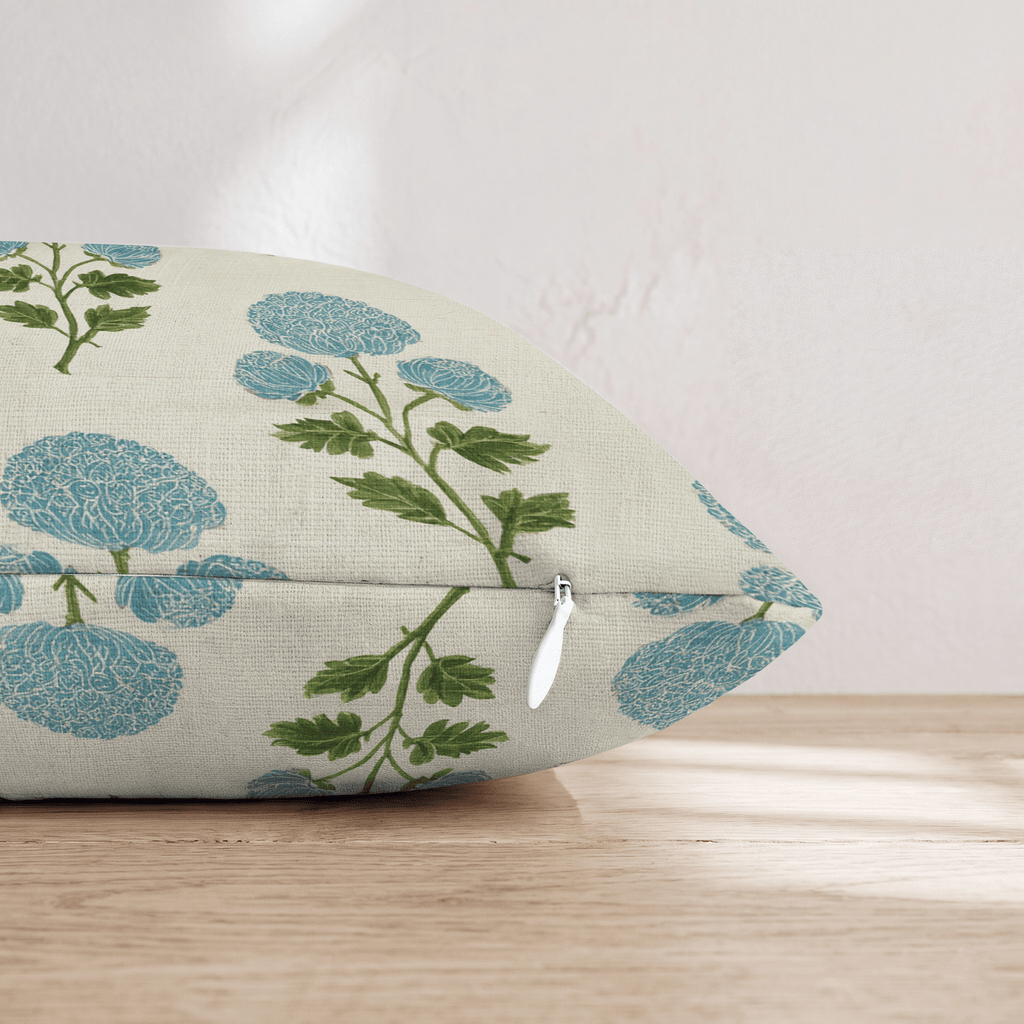 Cream Ornate Floral Throw Pillow - Hillcroft Home