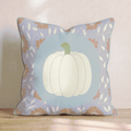 Cream Pumpkin Floral Throw Pillow - Hillcroft Home