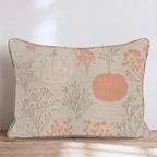 Cream Pumpkin on Linen Throw Pillow - Hillcroft Home