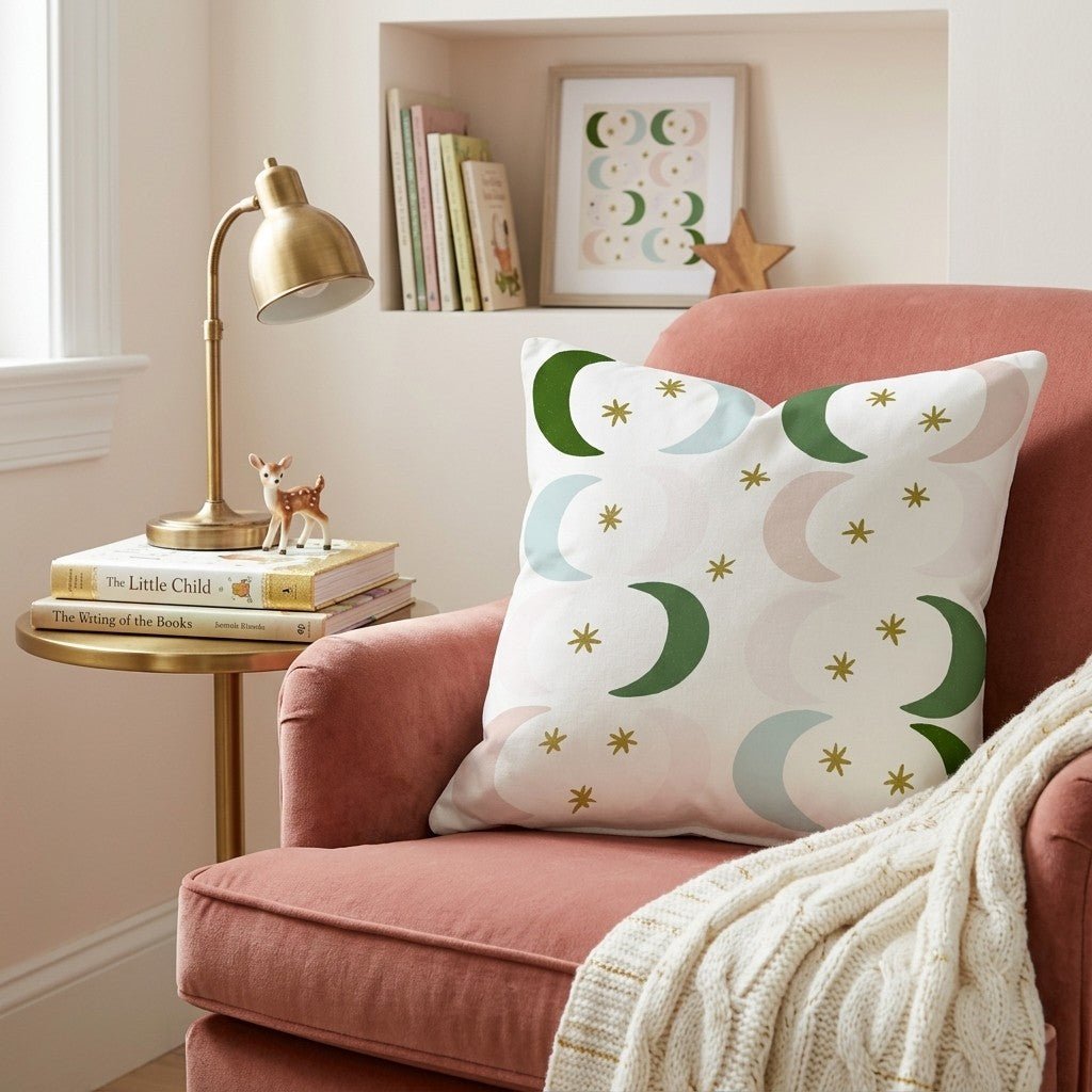 Crescent Moon Sky Throw Pillow - Hillcroft Home