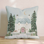 Crescent Moon Stone Cottage Throw Pillow - Hillcroft Home