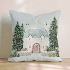 Crescent Moon Stone Cottage Throw Pillow - Hillcroft Home