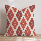 Crimson Argyle Throw Pillow - Hillcroft Home