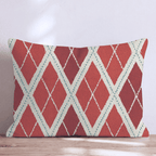 Crimson Argyle Throw Pillow - Hillcroft Home