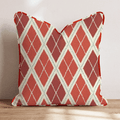 Crimson Argyle Throw Pillow - Hillcroft Home