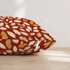 Crimson Leaf Cascade Throw Pillow - Hillcroft Home